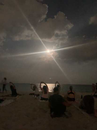 Enjoy Full Moon Beach Yoga in Bal Harbour